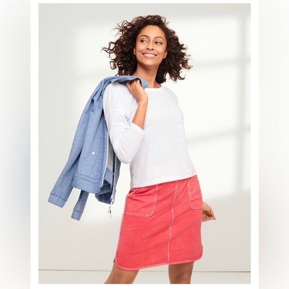 T by Talbots Heathered Blue Slub Terry Jacket Size: L - Picture 2 of 6